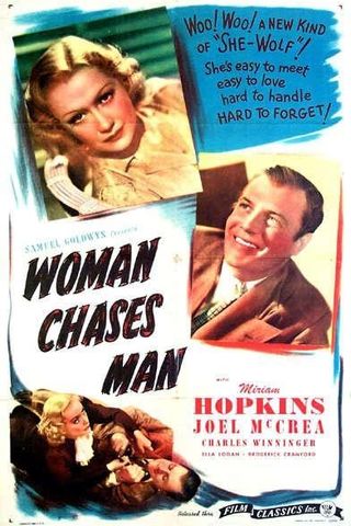 Woman Chases Man